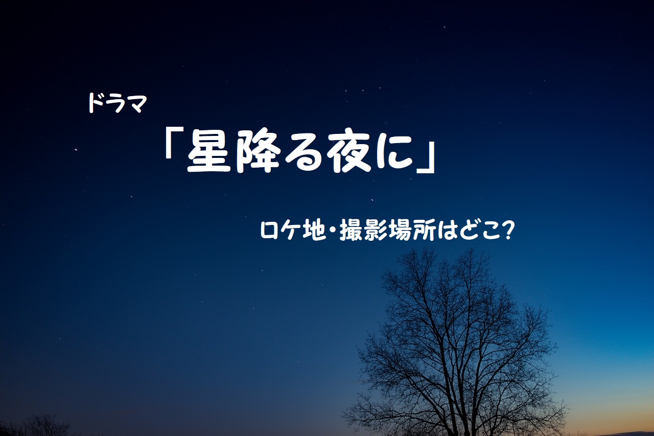 星降る夜にロケ地撮影場所はどこ？海岸や斎場は横須賀のどこかも調査！